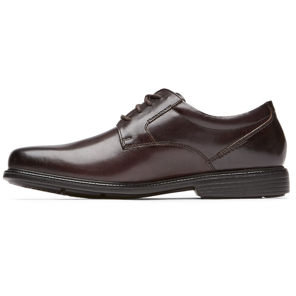 Rockport Oxfords For Mens Dark Brown - Charles Road Plain Toe - CK2140579